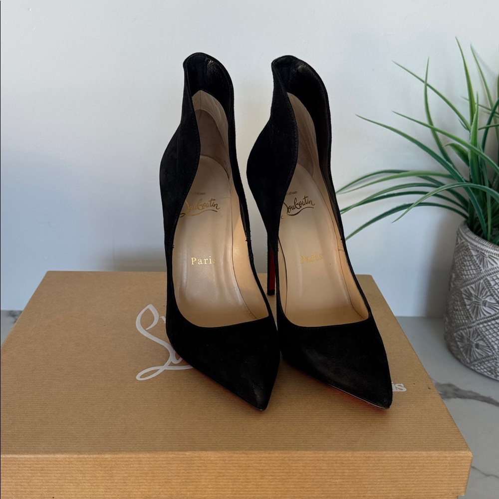 Christian Louboutin Black Suede Box
